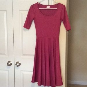 Lularoe Nicole XS Dress EUC Berry Pink